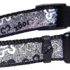 Rogz Halsbånd 16 mm 28-46 cm Sort hundeben - justerbart hundehalsbånd