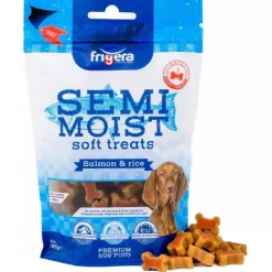 Semi-Moist Soft Laks med ris 165 g - bløde hundesnacks