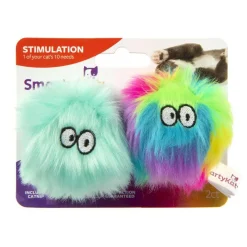 Smartkat Fussy Friends Sæt Plys Bolde med Catnip