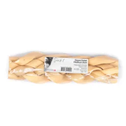 Snackit Gigant Flettet Oksehud 25 cm - Ekstra robust tyggeben