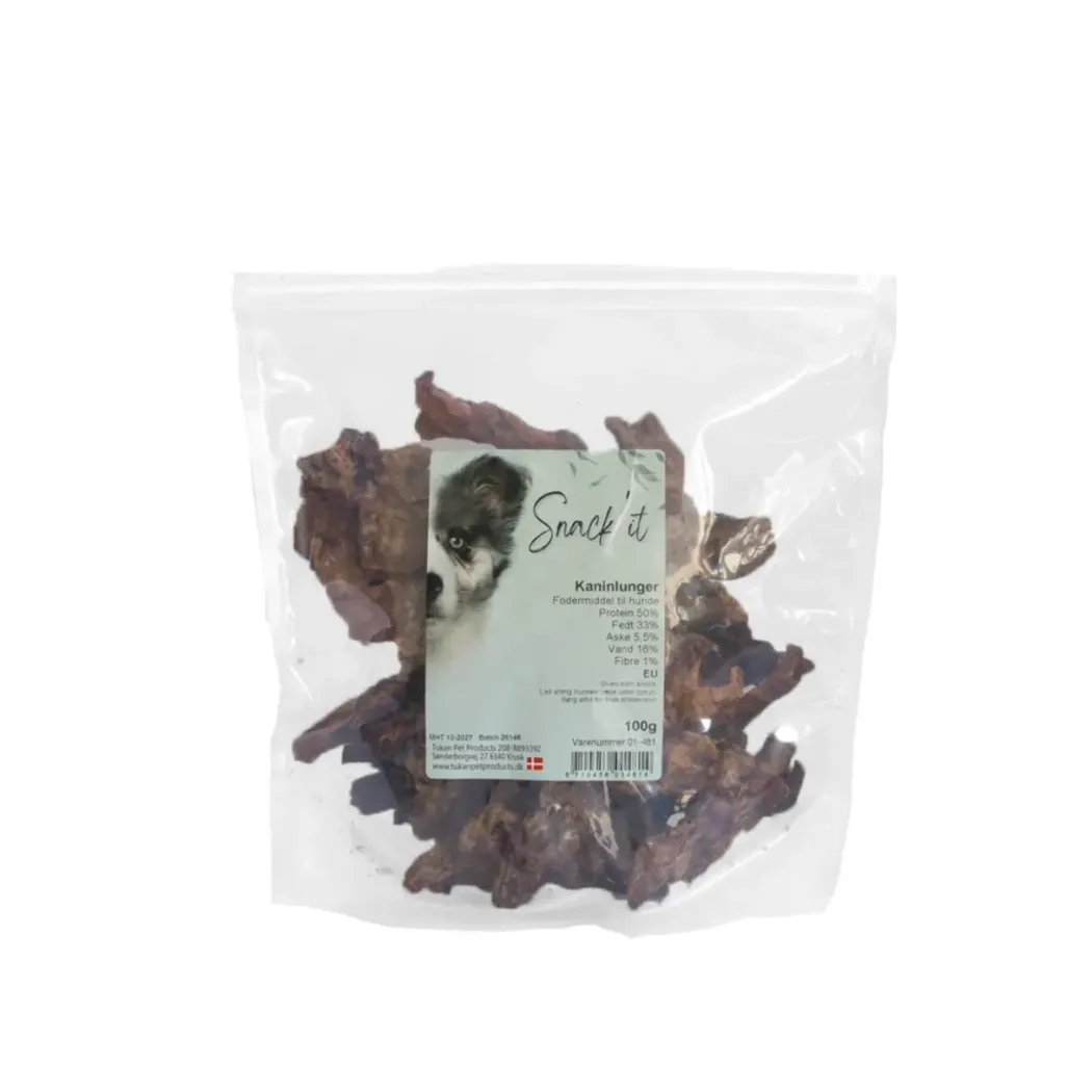 Snackit kaninlunger til hund 100 g