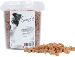Snackit Semi-Moist Mini Bones med Laks 500 g - bløde hundesnacks