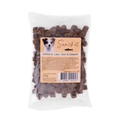 Softies med laks hundesnacks 200 g - Blød belønning med fiskesmag