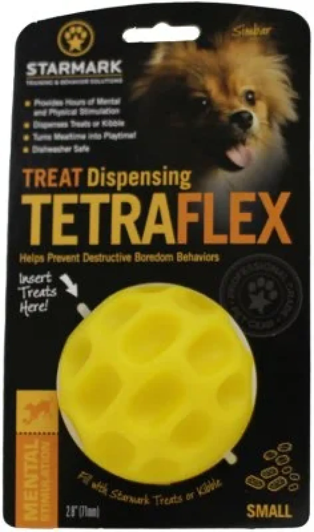 Starmark Dispensing Tetra Flex Small - snackbold til små hunde