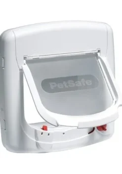Staywell Deluxe Magnetisk lås kattelem Hvid