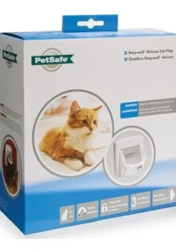 Staywell Deluxe Magnetisk lås kattelem Hvid
