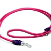Timely Dressurline i rundsyet læder pink med krystaller 12 mm