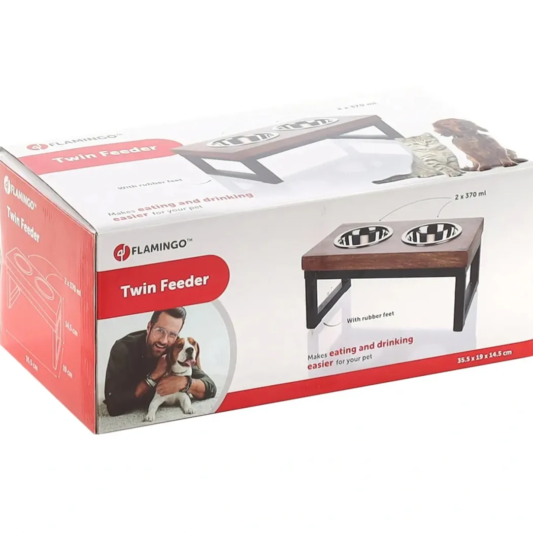 Tommy Twin Feeder Set med stand 370 ml