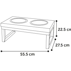 Tommy Twin Feeder Set med stand 1600 ml
