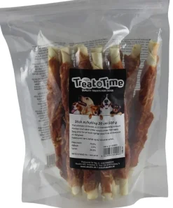 Treattime Tyggepinde med kylling 20 cm 500 g - store hundesnacks