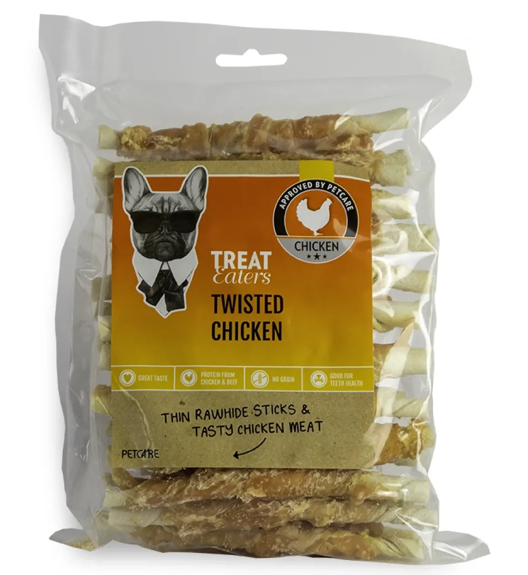 Tyggerulle Treateaters Twisted Chicken 350 g - Tyggeben til hunde