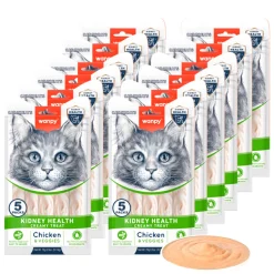 Wanpy Cat Functional Creamy Lickable Treat Kidney Health Chicken - Veggies 5 x 14 g