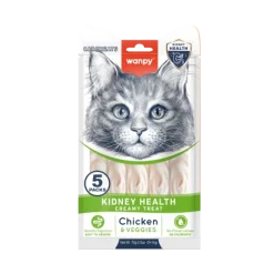 Wanpy Cat Functional Creamy Lickable Treat Kidney Health Chicken - Veggies 5 x 14 g
