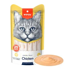 Wanpy Kat Cremet Slikbar Godbid med Kylling 350g (25x14g)