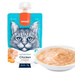 Wanpy kat Meat Paste med kylling og gulerod 90 g