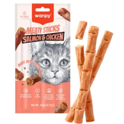 Wanpy Kat Meaty Sticks med Laks og Kylling 3 x 6 g