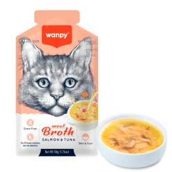 Wanpy Tun- og Laksebouillon til Katte 50 g