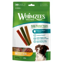 Whimzees Stix M til mellemstore hunde - Naturlige og effektive tandtyggepinde