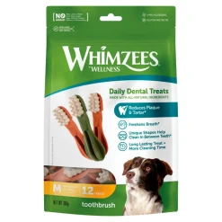 Whimzees Toothbrush Star Medium - Tandpleje tyggeben til mellemstore hunde