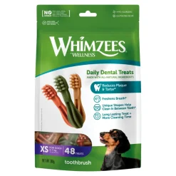 Whimzees Toothbrush Star XS - Naturligt tandrensende tyggeben til små hunde