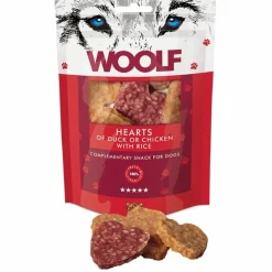 Woolf Hundesnack And eller Kylling med Ris Hearts