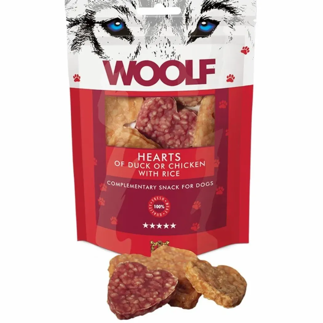 Woolf Hundesnack And eller Kylling med Ris Hearts
