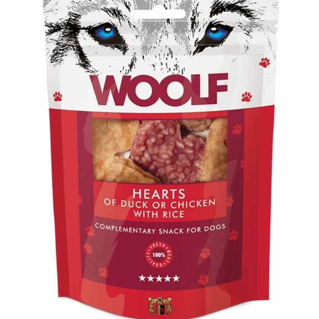 Woolf Hundesnack And eller Kylling med Ris Hearts