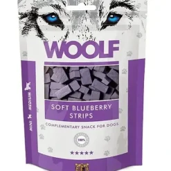 Woolf Hundesnack Bløde Blåbærstrimler