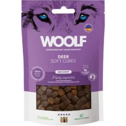 Woolf Hundesnack Bløde Terninger med Hjort - monoprotein 100 g