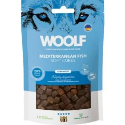 Woolf Hundesnack Bløde Terninger med Middelhavsfisk - monoprotein 100 g