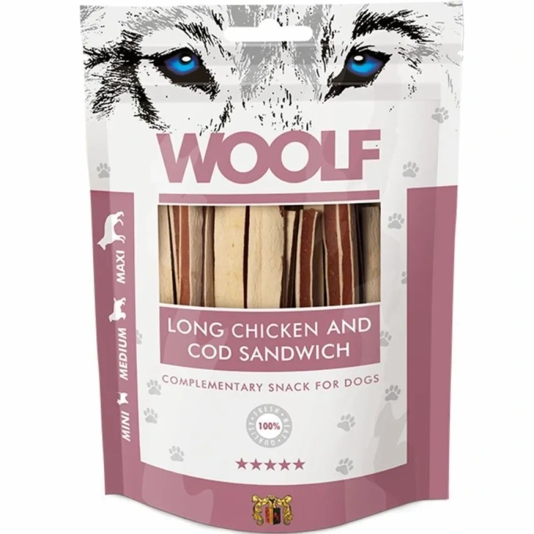 Woolf Hundesnack Kylling og Torsk Lang Sandwich