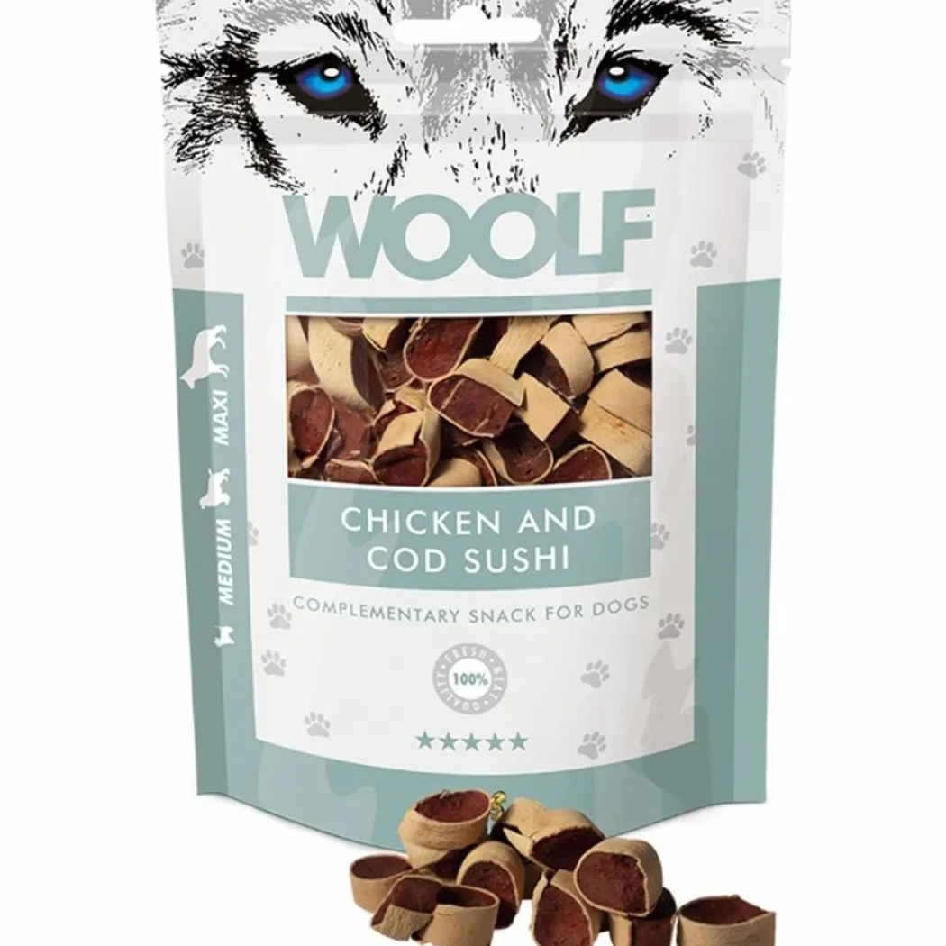 Woolf Hundesnack Kylling og Torsk Sushi