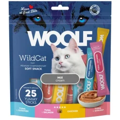 Woolf Wildcat Cream 25 stk - Mix af lækre kattegodbidder