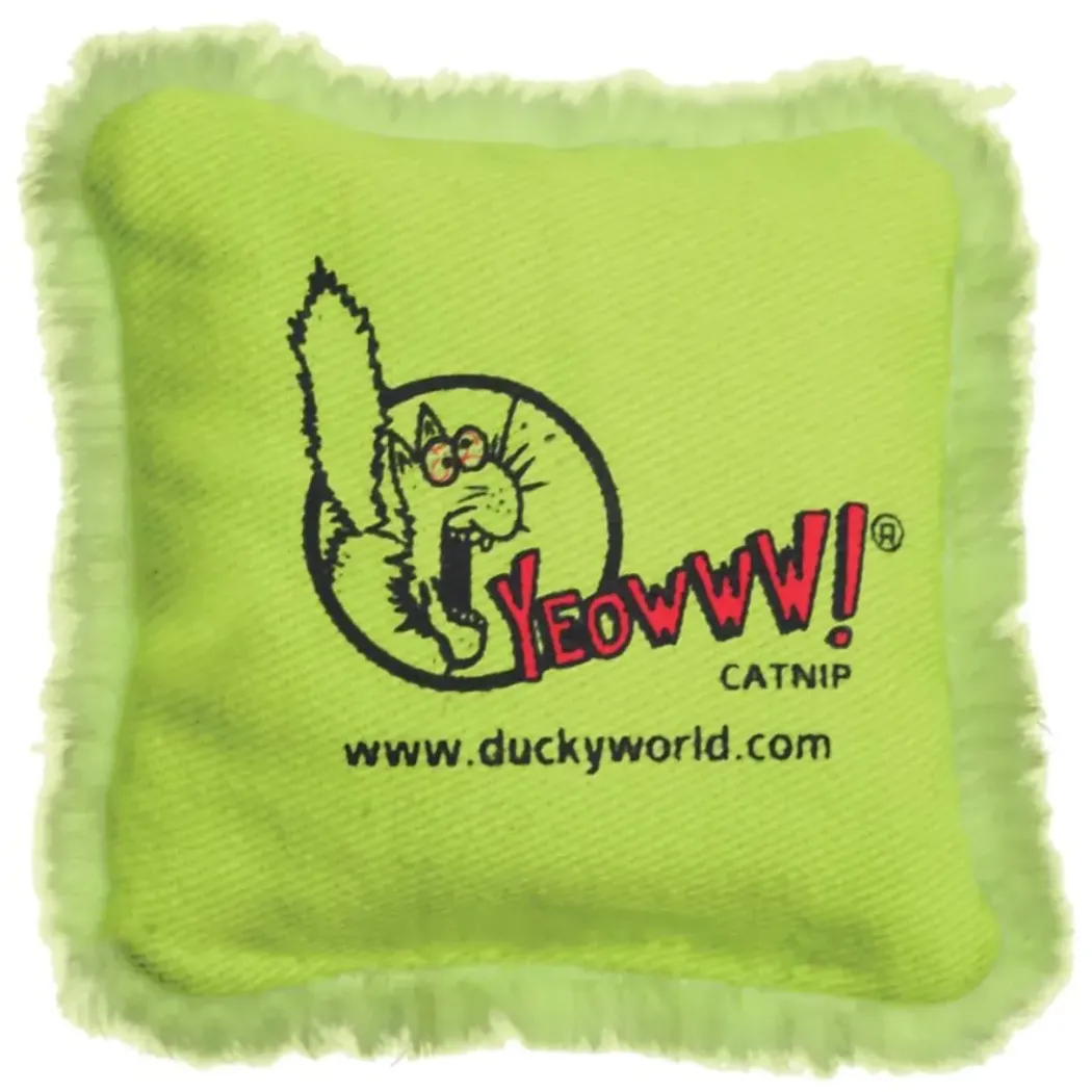 Yeowww Catnip pude grøn til kat 6,5x6,5 cm