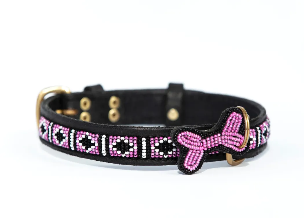 Zinj Rafiki Skinny Halsbånd Medium Pink - slankt og elegant snit